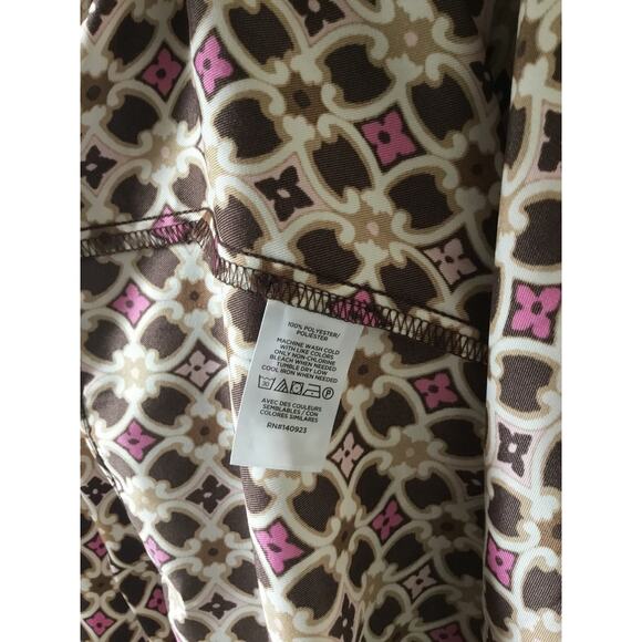 LOFT Geo Split Neck Flare Dress New Womens Size 2 - Picture 7 of 9